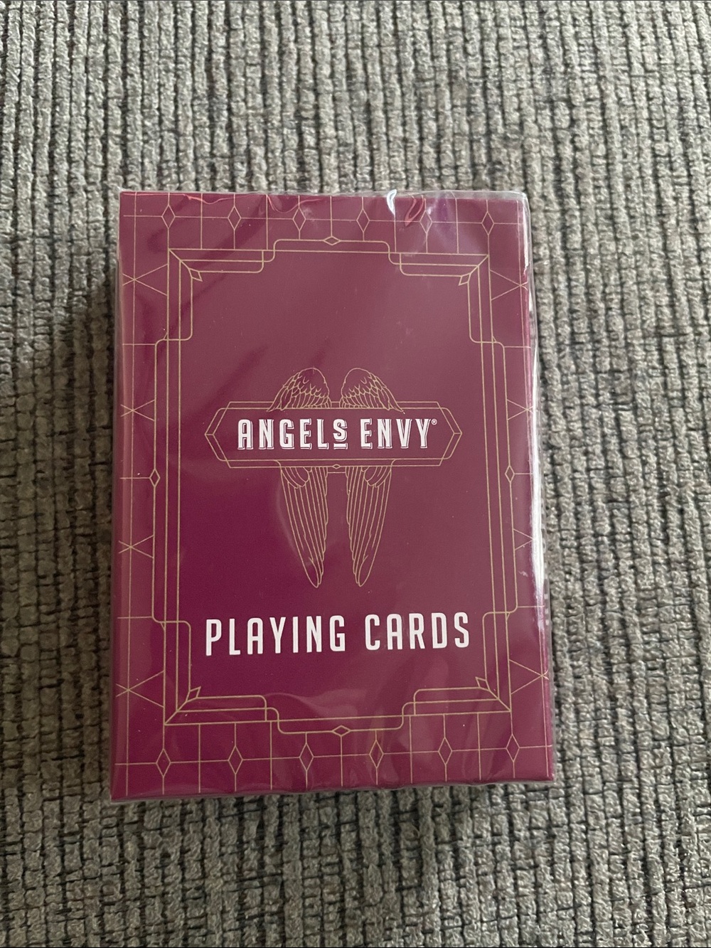 Angels Burgundy & Gold Playing Cards - Premium Deck